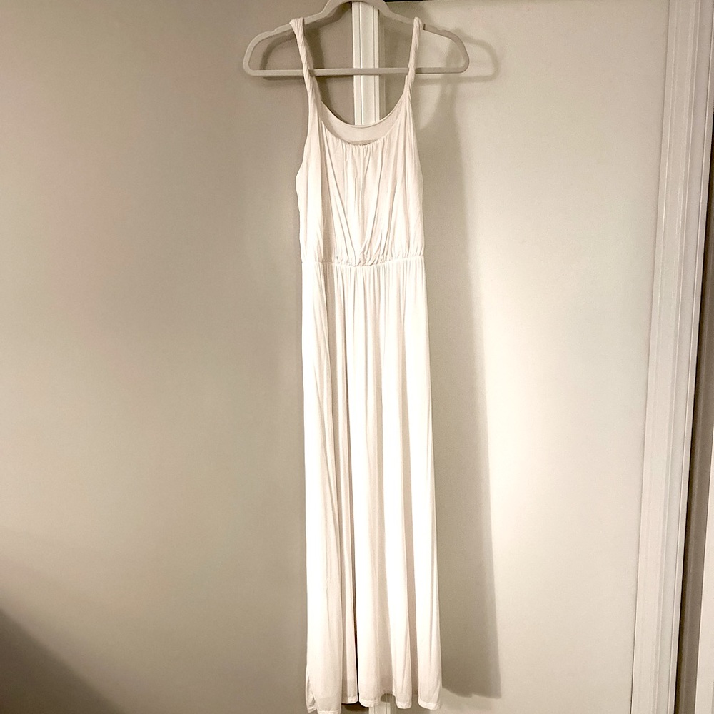 Ann Taylor LOFT Long White Dress